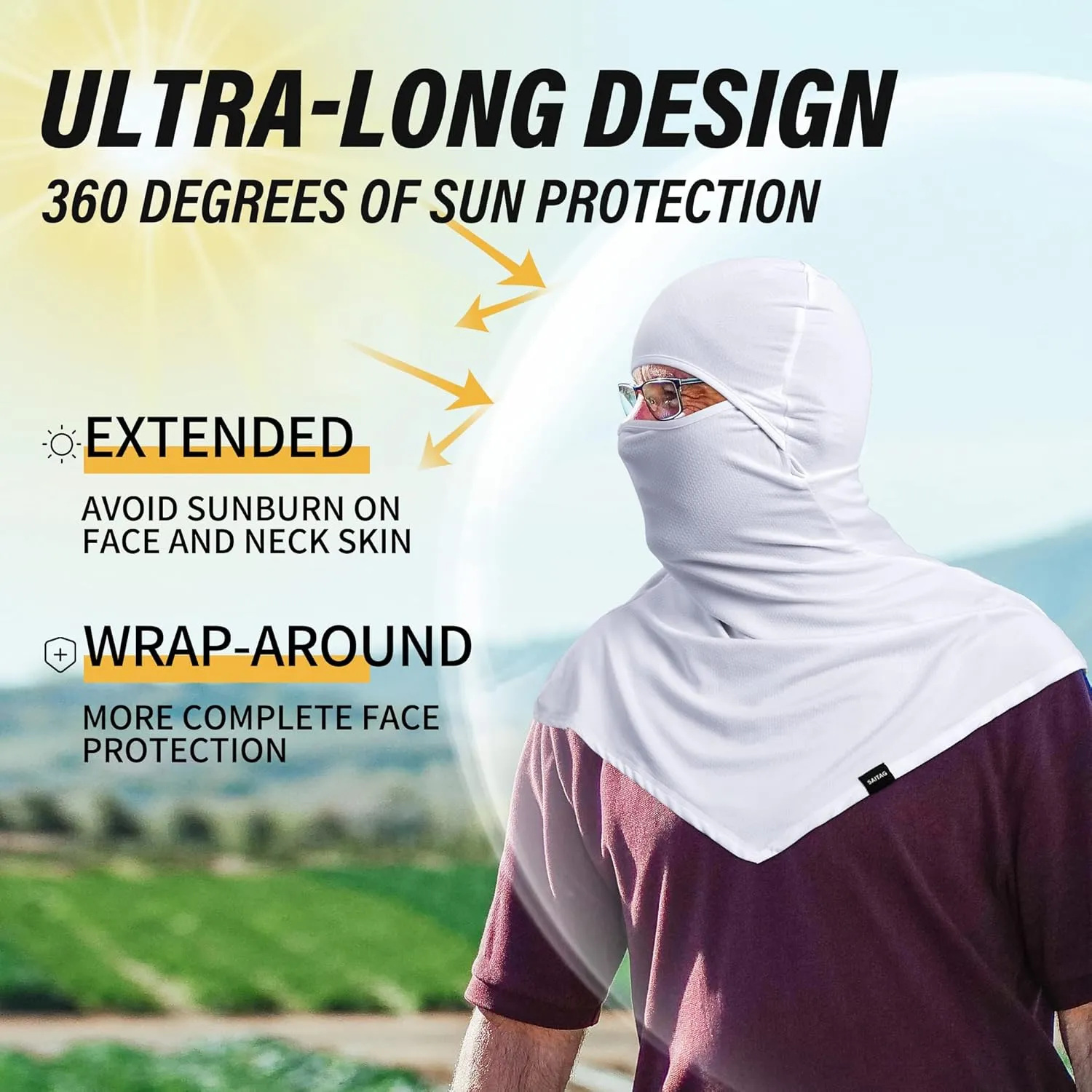 Balaclava Summer Protection Face Mask Breathable Motorcycle Hood Helmet Liners Outdoor Cycling Hiking Sports