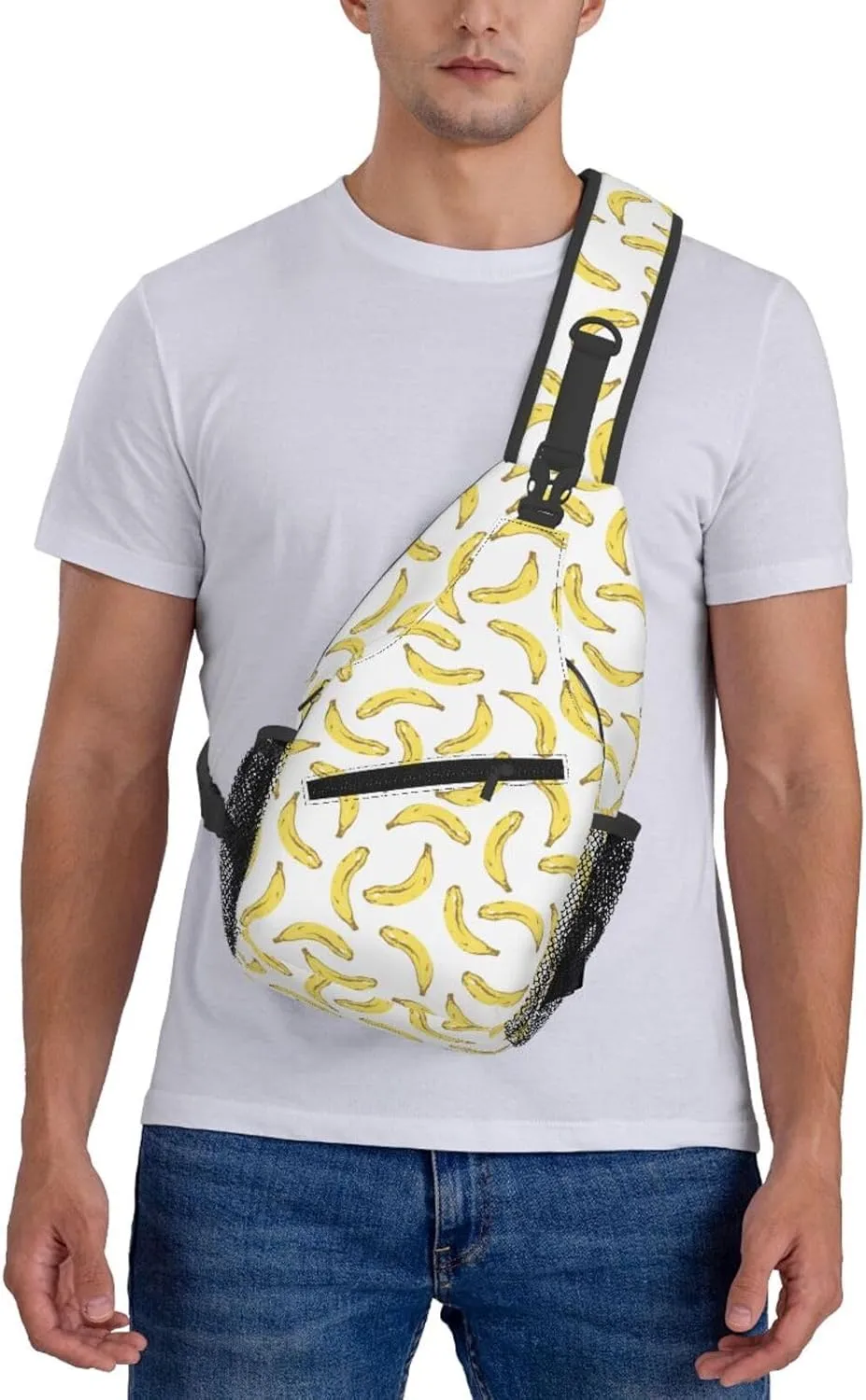 Banana Crossbody Sling Bag For Women Men Cute Chest Bag Shoulder Bag Sling Backpack Casual Sport Daypack For Travel Hiking