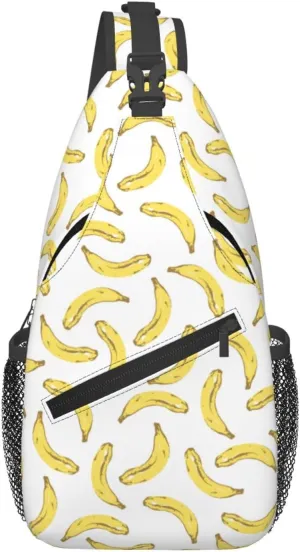 Banana Crossbody Sling Bag For Women Men Cute Chest Bag Shoulder Bag Sling Backpack Casual Sport Daypack For Travel Hiking
