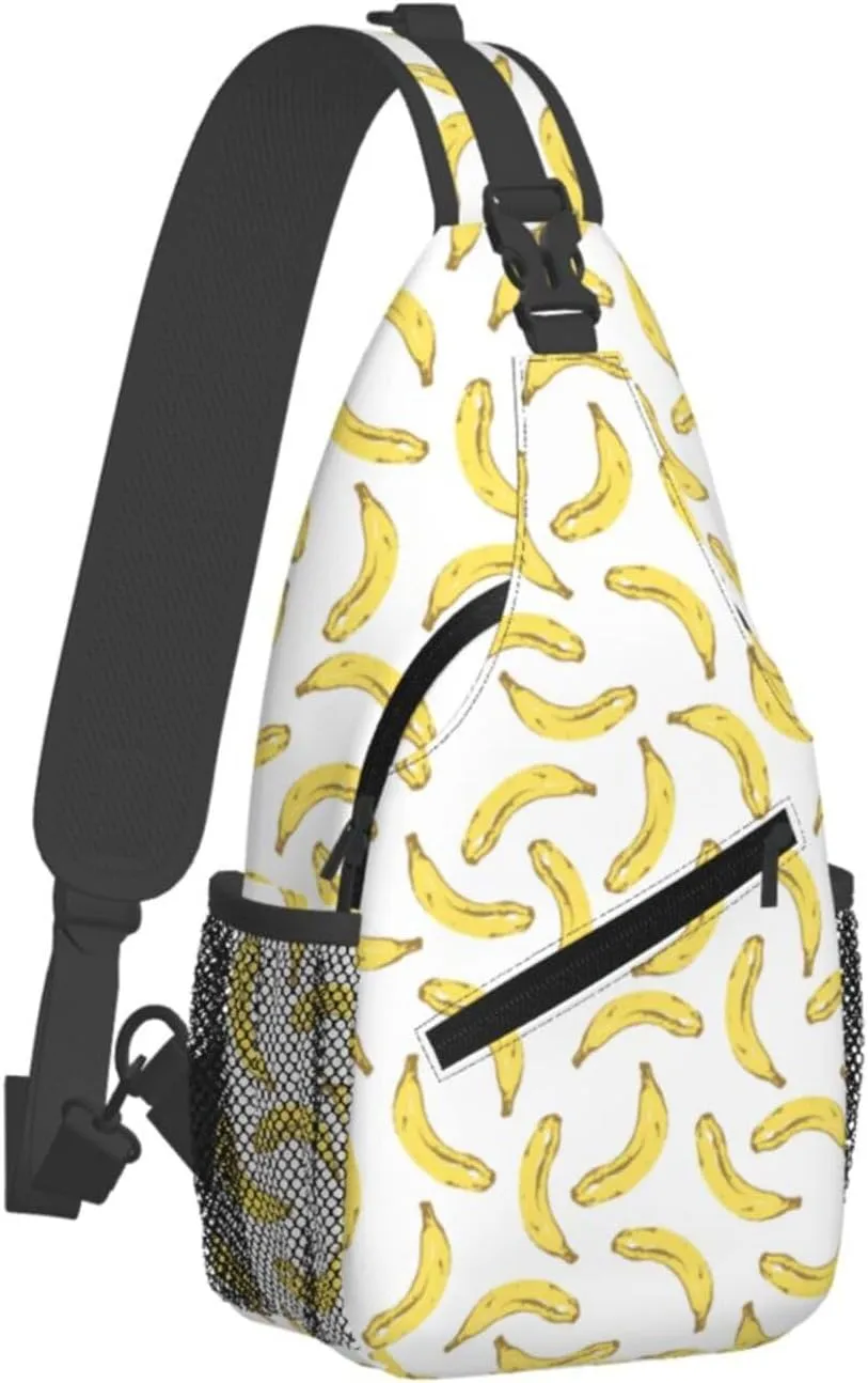 Banana Crossbody Sling Bag For Women Men Cute Chest Bag Shoulder Bag Sling Backpack Casual Sport Daypack For Travel Hiking
