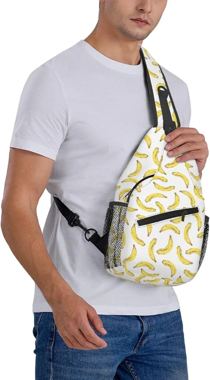Banana Crossbody Sling Bag For Women Men Cute Chest Bag Shoulder Bag Sling Backpack Casual Sport Daypack For Travel Hiking