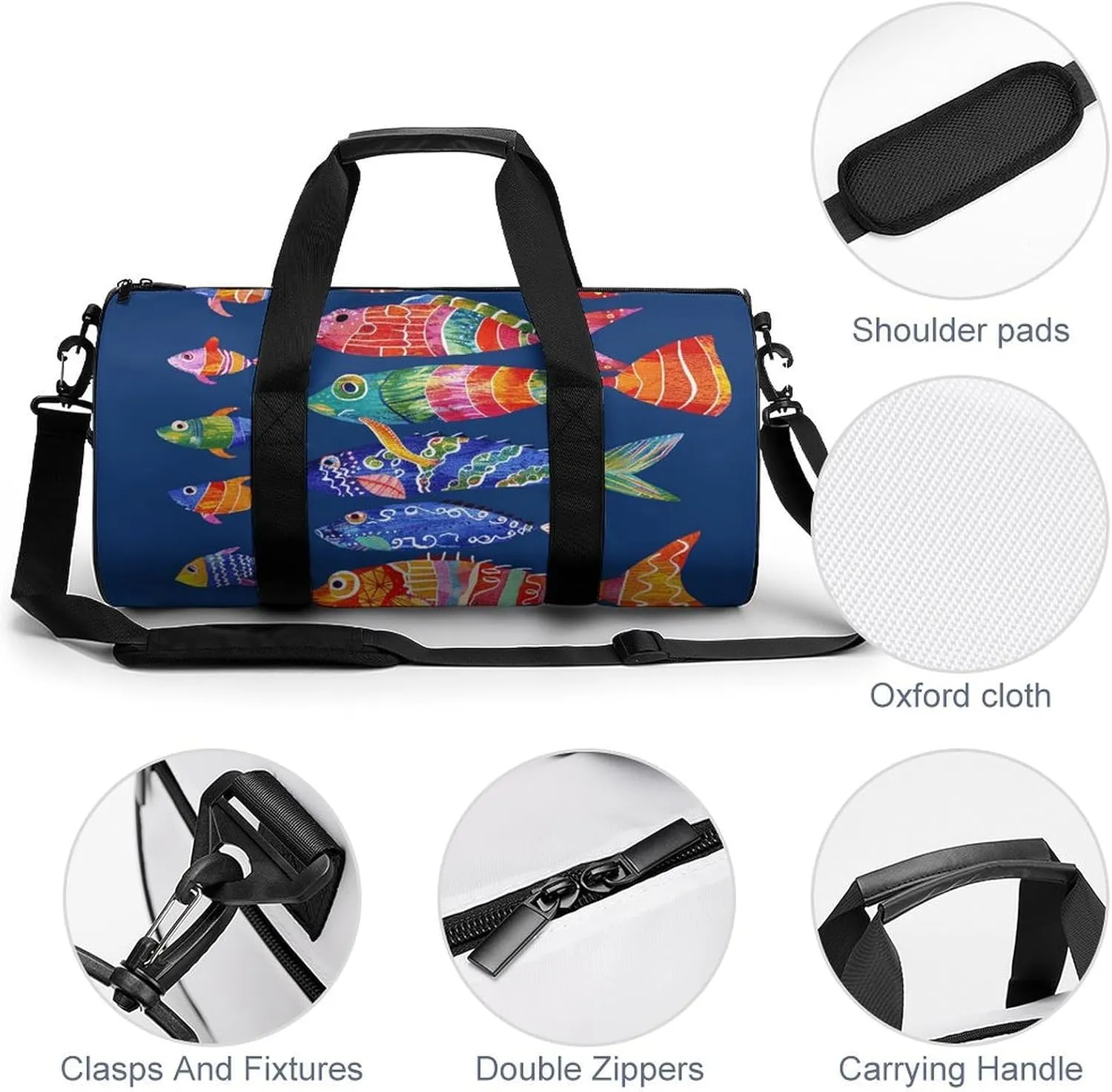 Batik Art Style Gym Bag Small Travel Duffle Bag with Compartment Carry On Weekender Bag for Women Men