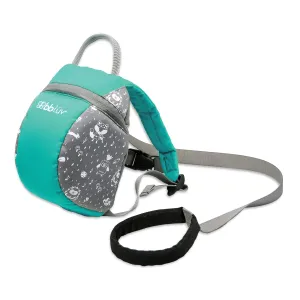 bblüv - Päk - Toddler Backpack with Adjustable Reins, Little Kids Anti-Lost Travel Bag Harness Reins, Lightweight Fits Snacks and Toys, Cute Backpacks with Safety Leash for Baby (Aqua)