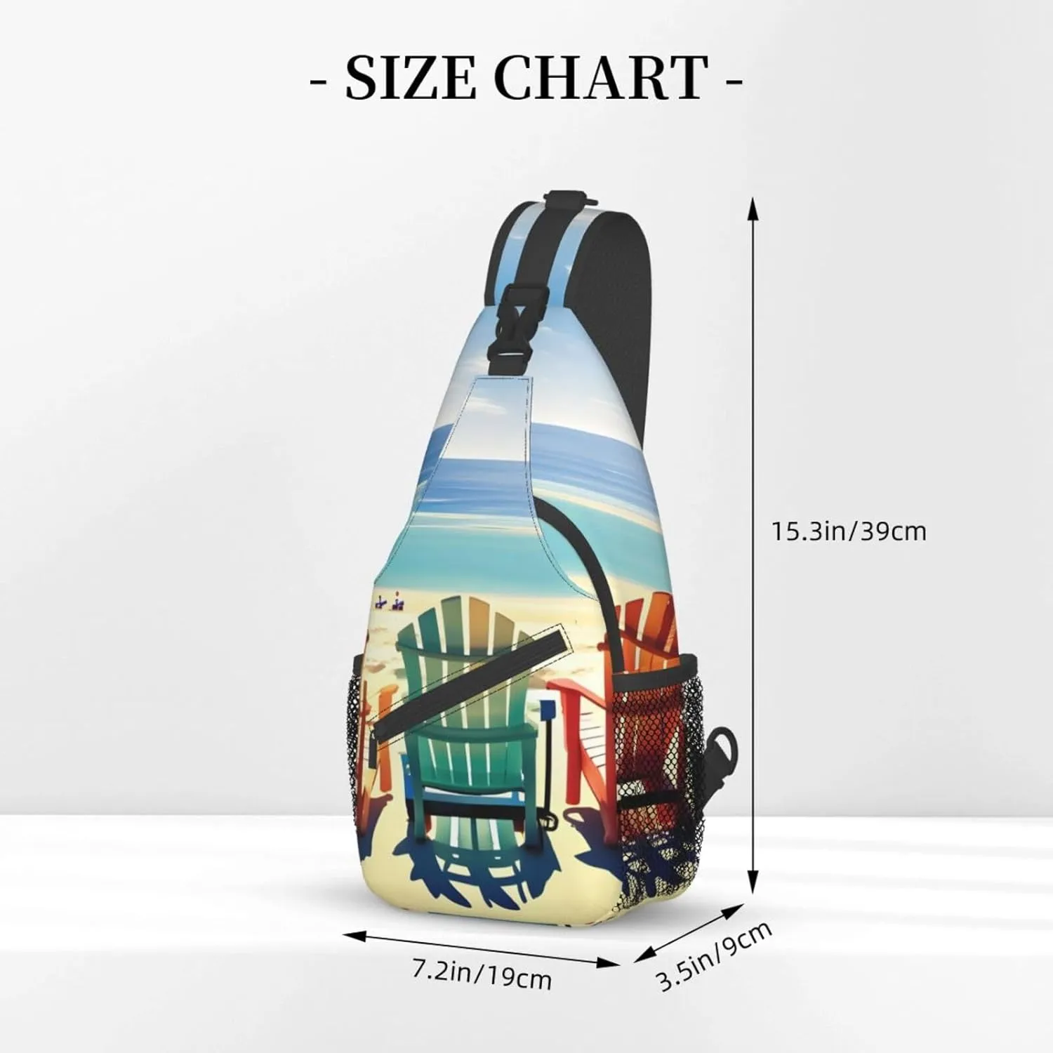 Beach Sunrise And Backlit Palm Tree Crossbody Bag Chest Shoulder Bag Small Casual Backpack Suitable For Women Men Hiking