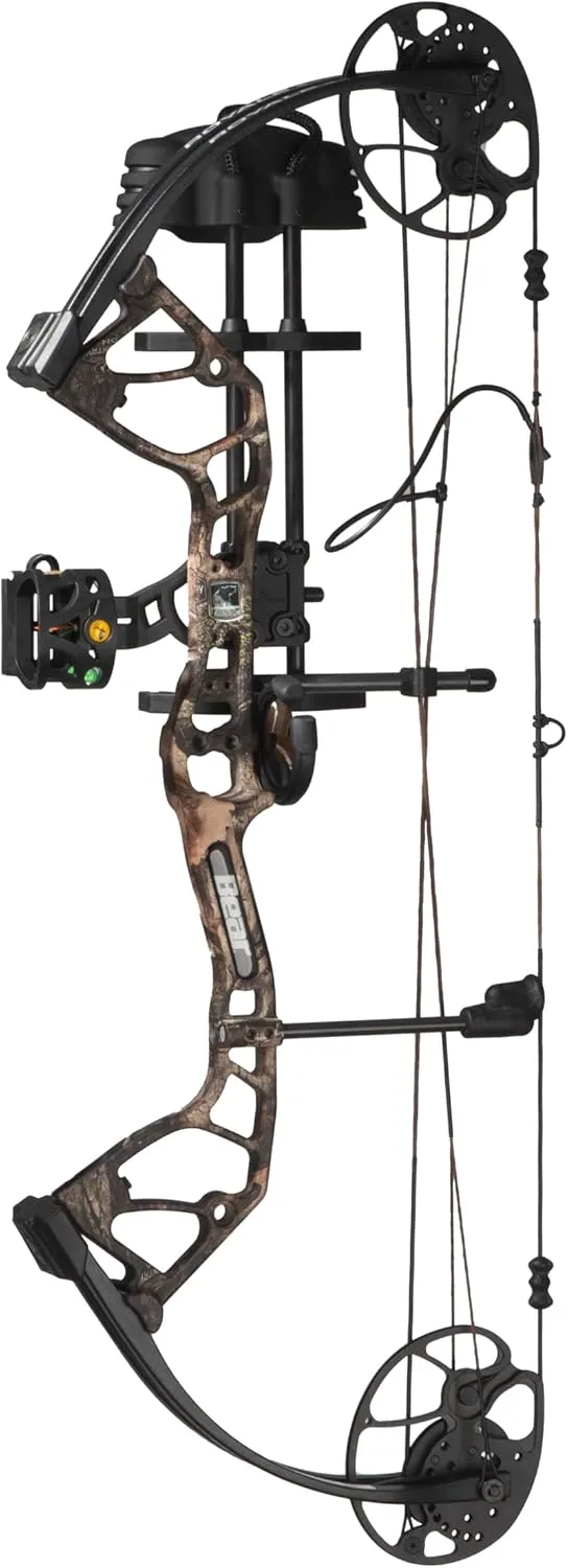 Bear Archery Royale Ready to Hunt Extra Compound Bow Package for Adults and Youth, 12”- 27” Draw Length, 5-50 Lbs Draw Weight, Up to 290 FPS, Limbs Made in USA, Limited Life-Time Warranty