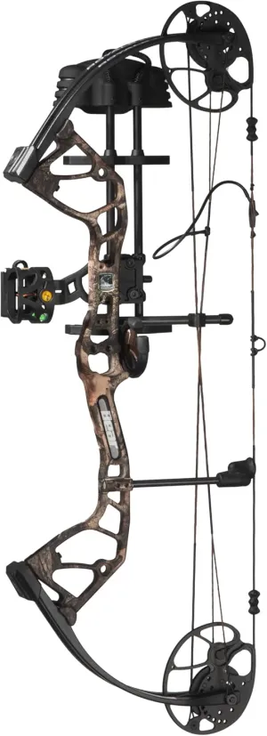 Bear Archery Royale Ready to Hunt Extra Compound Bow Package for Adults and Youth, 12”- 27” Draw Length, 5-50 Lbs Draw Weight, Up to 290 FPS, Limbs Made in USA, Limited Life-Time Warranty