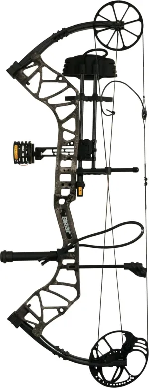 Bear Archery Species EV Ready to Hunt Adult Compound Bow Package, 23.5”- 30.5” Draw Length, 55-70 and 45-60 Lbs Draw Weight, Up to 320 FPS, Made in USA, Limited Life-Time Warranty