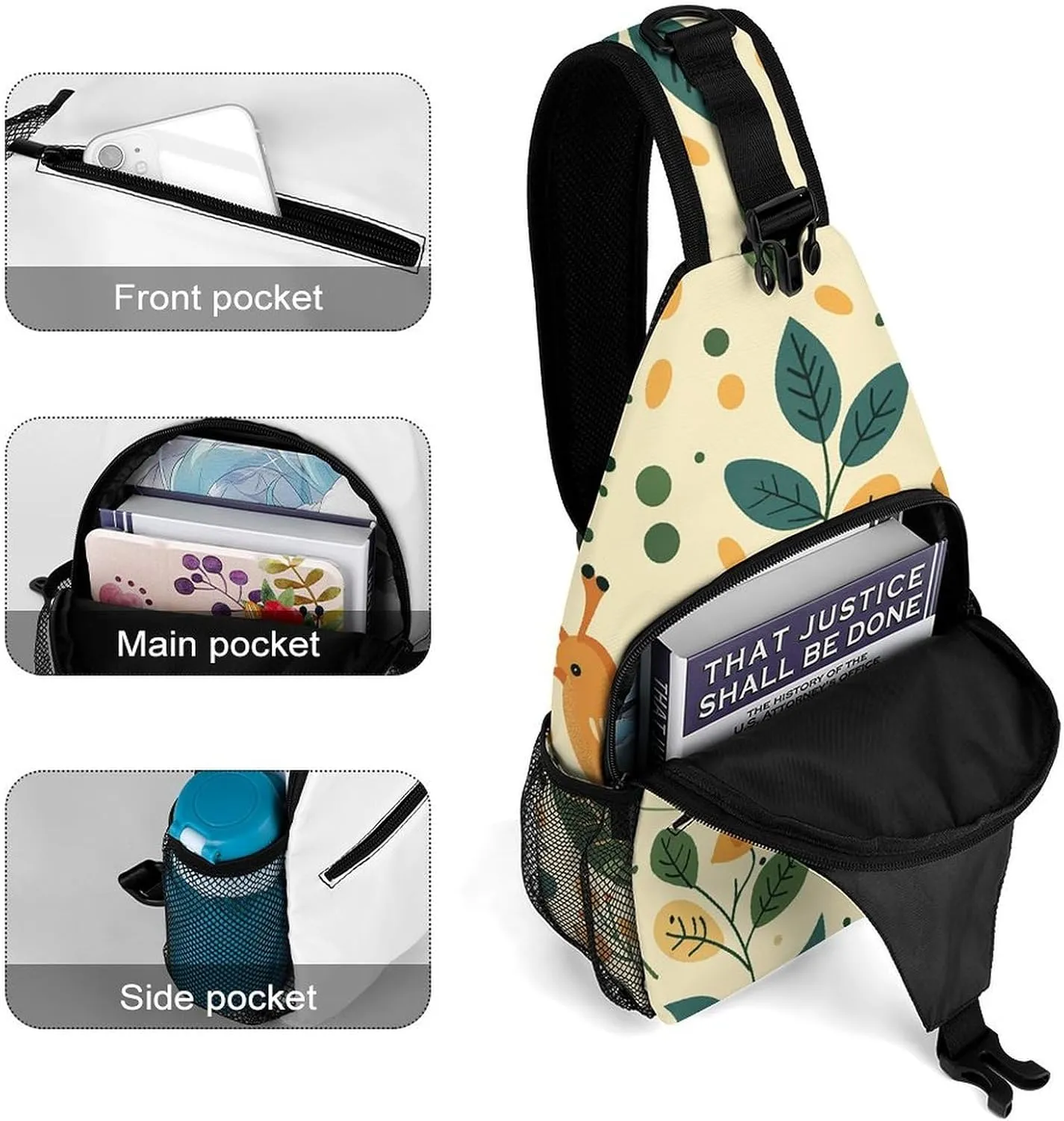Beautiful Cheese Board Crossbody Bag, Sling Bag, Sling Backpack, Belt Bags for Travel Outdoors Hiking