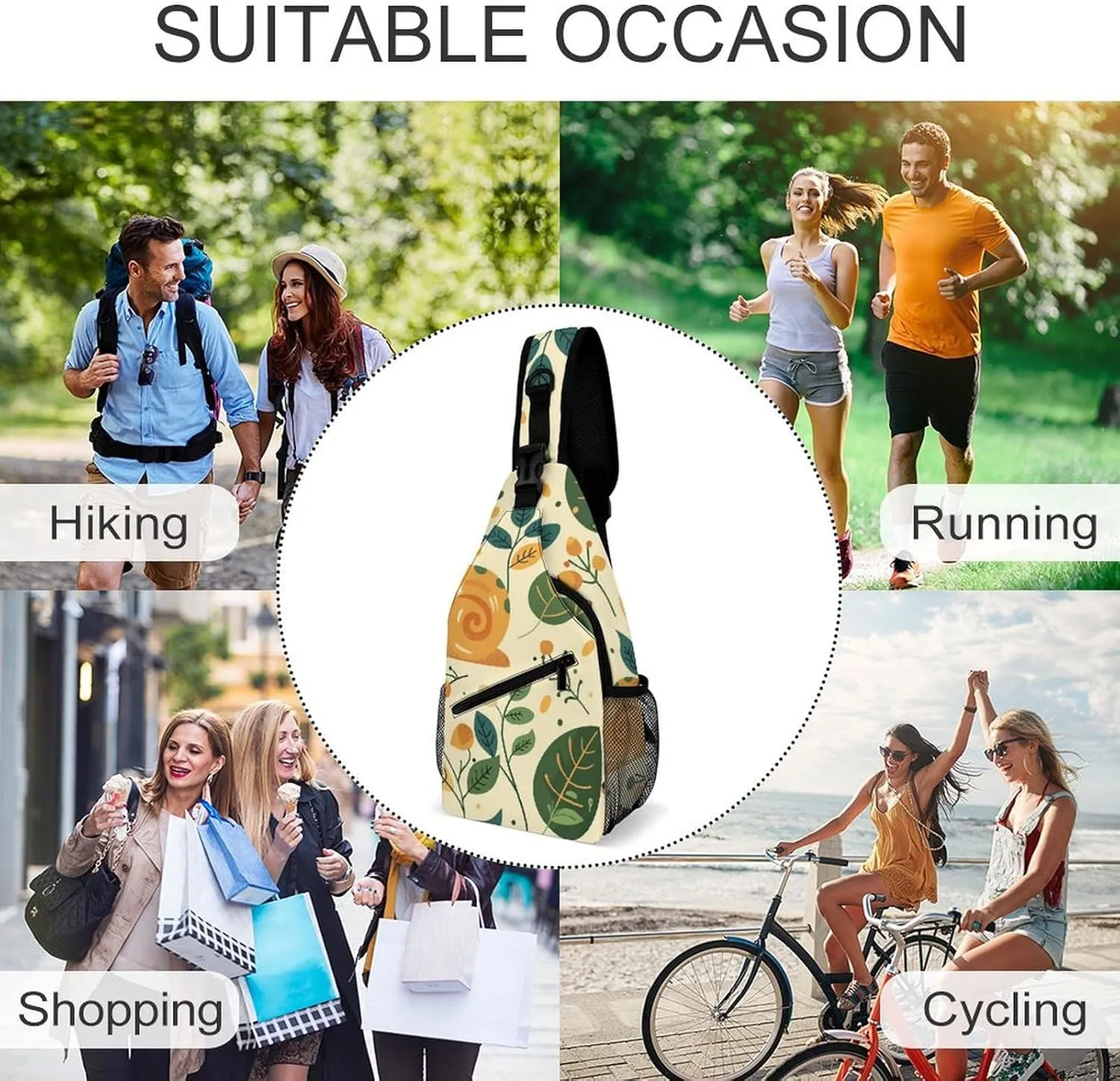 Beautiful Cheese Board Crossbody Bag, Sling Bag, Sling Backpack, Belt Bags for Travel Outdoors Hiking