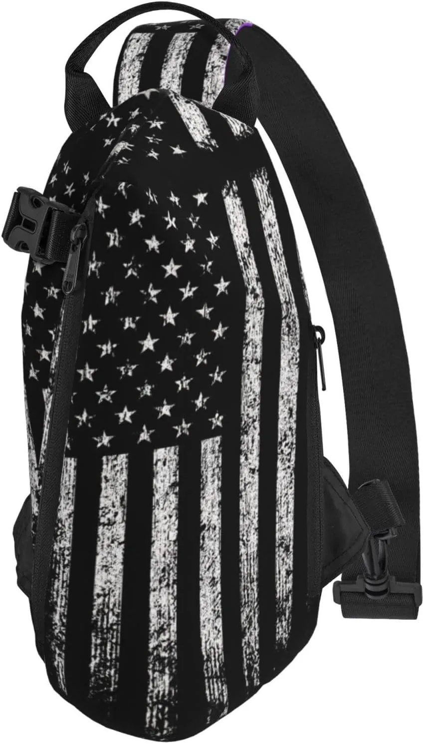Beautiful Rainbow Colors Mermaid Print Lightweight Adjustable Crossbody Backpack Daypack For Men,Women Sling Bag