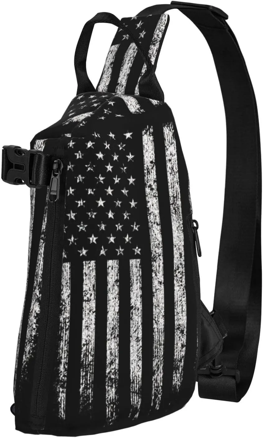 Beautiful Rainbow Colors Mermaid Print Lightweight Adjustable Crossbody Backpack Daypack For Men,Women Sling Bag