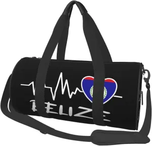 Belize Heartbeat Duffel Bag Gym Bag Travel Sports Tote Large Foldable Beach Swim Yoga7