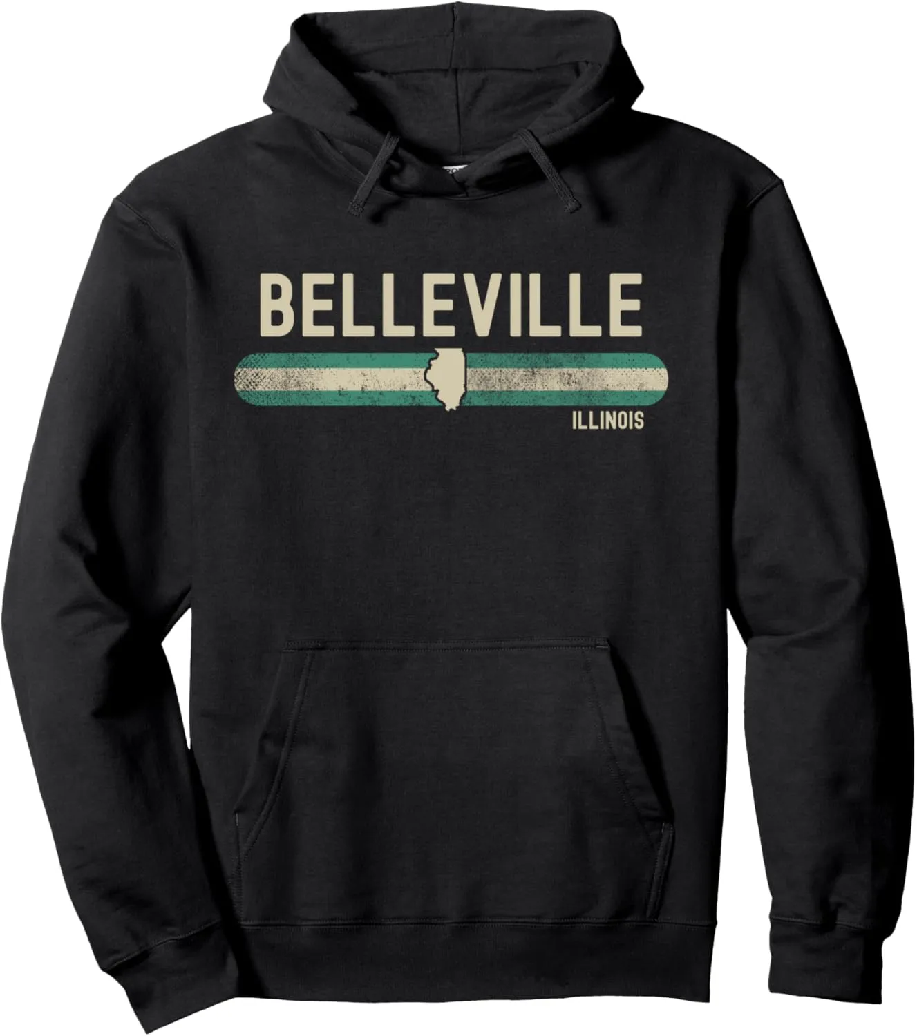 Belleville IL | Illinois | Travel & 80s Style Pullover Hoodie