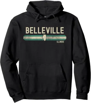 Belleville IL | Illinois | Travel & 80s Style Pullover Hoodie