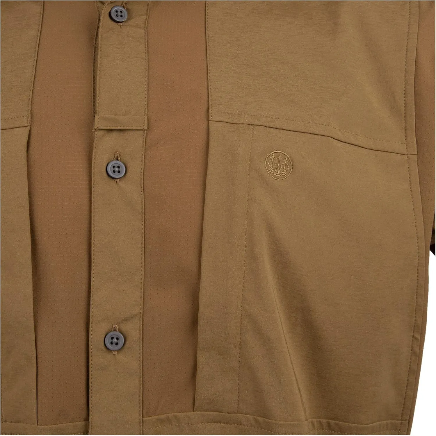 Beretta Men's TKAD Flex Breathable Lightweight Button-Down Outdoor Casual Active Tactical Short Sleeve T-Shirt