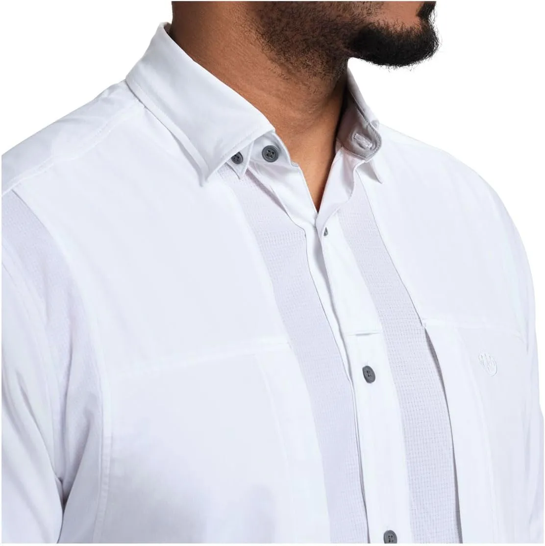 Beretta Men's TKAD Flex Breathable Lightweight Button-Down Outdoor Casual Active Tactical Short Sleeve T-Shirt