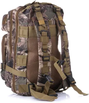 BESPORTBLE Camouflage Backpack 20-35l Small Rucksack for Hiking Trekking Camping Travel Bag Men's Combat Pack Fading Leaves Camouflage