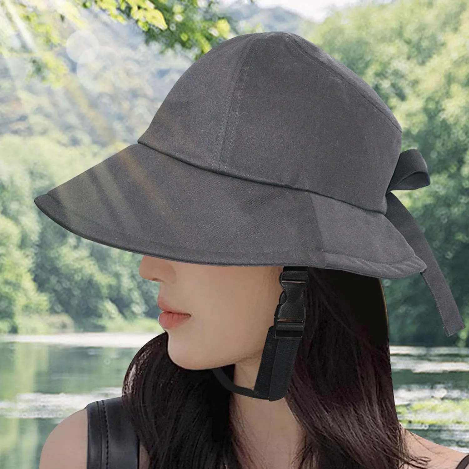 Bicycle Helmet Hat Shaped Helmet Safety 58-60cm Sun Hat Bike Helmet Hat Type Helmet for Women's Unisex School Cycling Riding