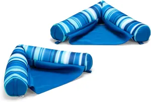 Big Joe Noodle Sling, No Inflation Needed, Pool Float with Armrests, Quick Draining Fabric, Cup Holder