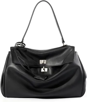 Big Tote Bag For Women Large Capacity Smooth Calfskin Shoulder Handbag Lock Commuter Underarm Bag(Small)