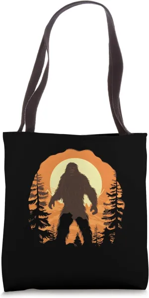 Bigfoot's Enigmatic Forest Sunset Stroll Sasquatch Tote Bag