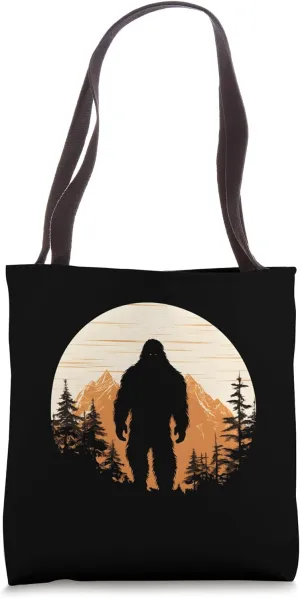 Bigfoot's Enigmatic Forest Sunset Stroll Sasquatch Tote Bag