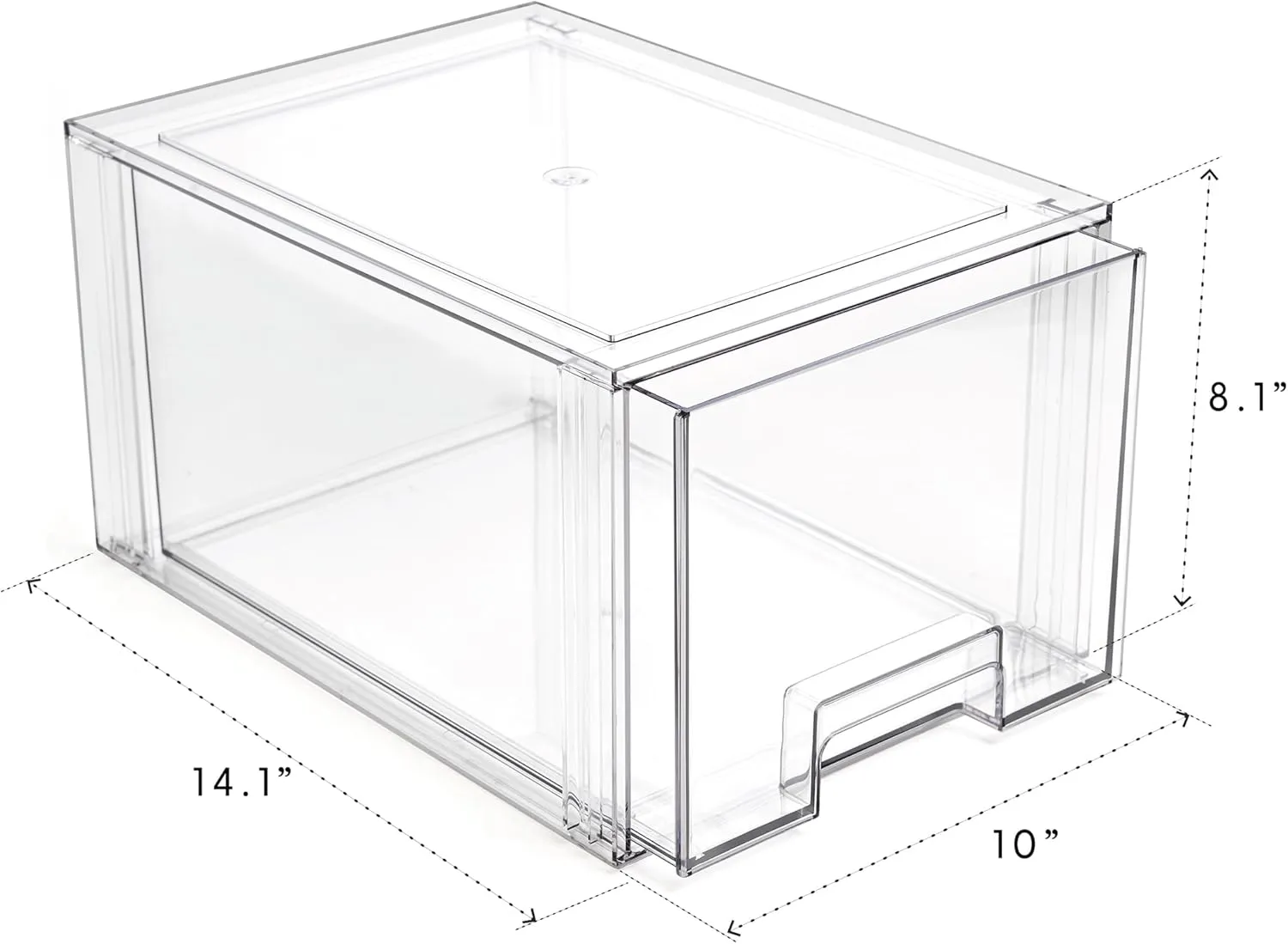 BINO | Stackable Storage Drawers, Tall Large - Clear | THE CRATE COLLECTION | Storage Bins With Drawers | Bathroom Organizers | Under Sink Organizer | Vanity Cabinet Home Organization