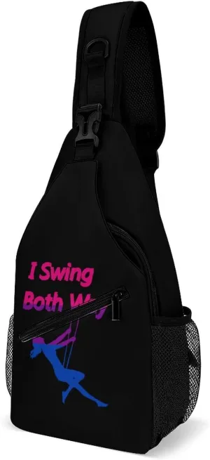 Bisexual I Swing Both Ways Fashion Sling Bag Backpack Crossbody Shoulder Chest Bags Hiking Daypack