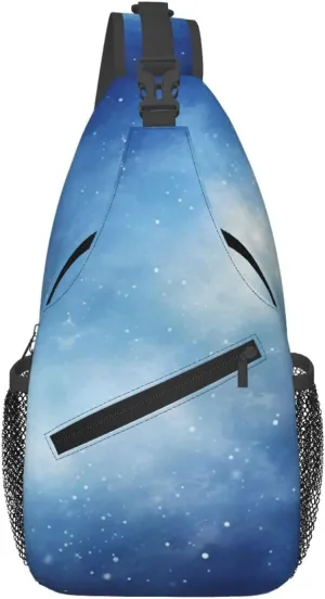 Blue Nebula Cosmos Sling Bag Crossbody Bag for Men Women, Daypack Chest Backpack Shoulder Bag for Travle Hiking