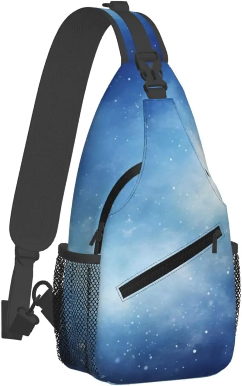 Blue Nebula Cosmos Sling Bag Crossbody Bag for Men Women, Daypack Chest Backpack Shoulder Bag for Travle Hiking