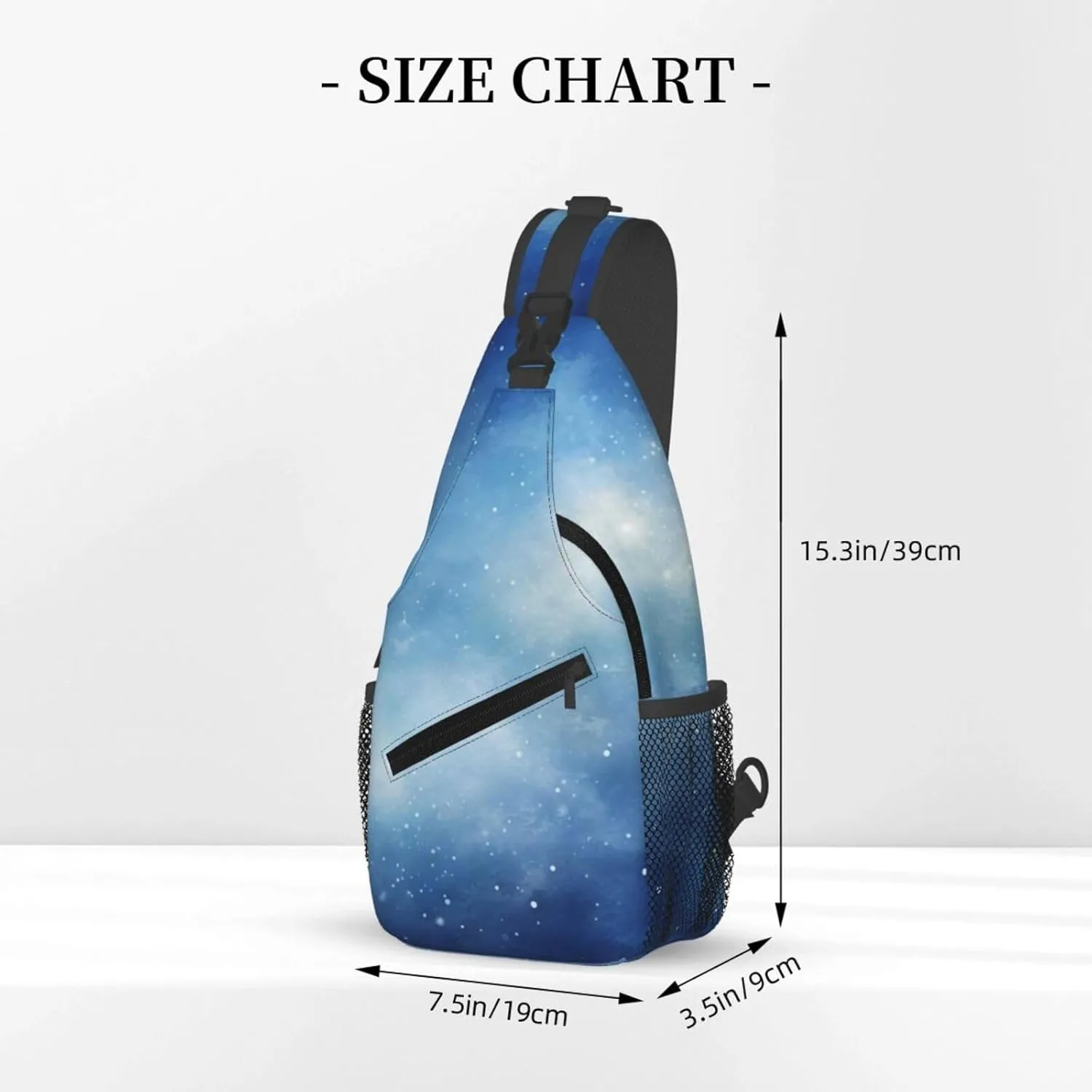 Blue Nebula Cosmos Sling Bag Crossbody Bag for Men Women, Daypack Chest Backpack Shoulder Bag for Travle Hiking