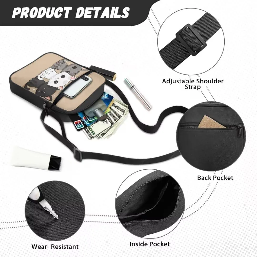 Boatee Small Messenger Bag for Men Galaxy Crossbody Purse with Pockets