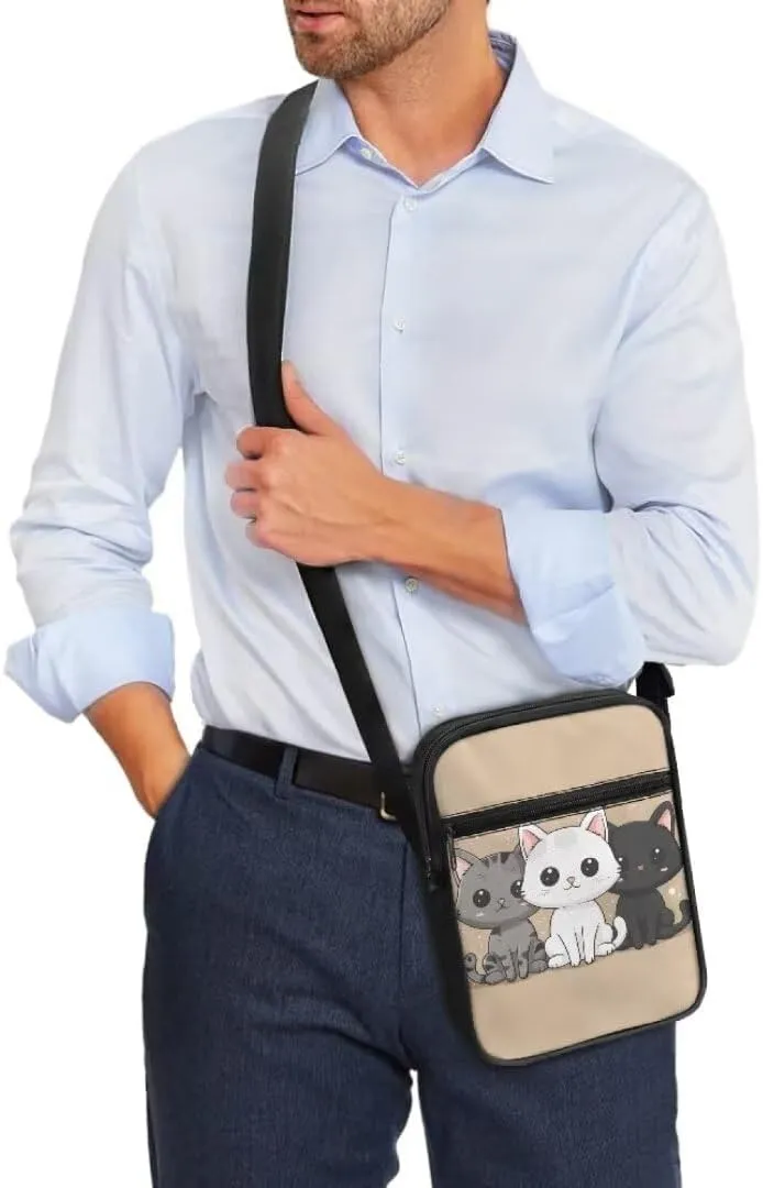 Boatee Small Messenger Bag for Men Galaxy Crossbody Purse with Pockets