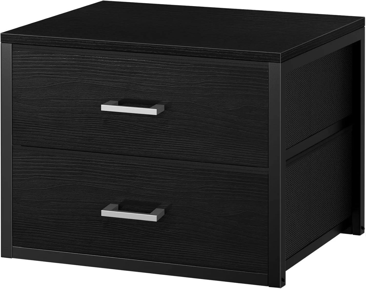 BOLUO Stackable Storage Drawers Closet Organizers and Storage Fabric 2 Drawer Dresser for Bedroom Office Black Modern