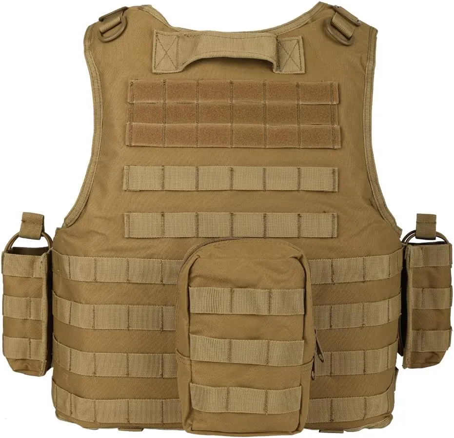 BOMTURN Tactical Airsoft Vest Upgrade Adjustable Modular Paintball Vest Outdoor Fit Adult