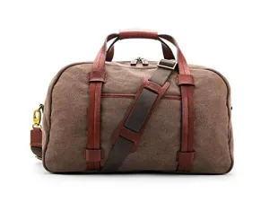 Bosca Mens Canvas/Washed Leather Collection - Duffel