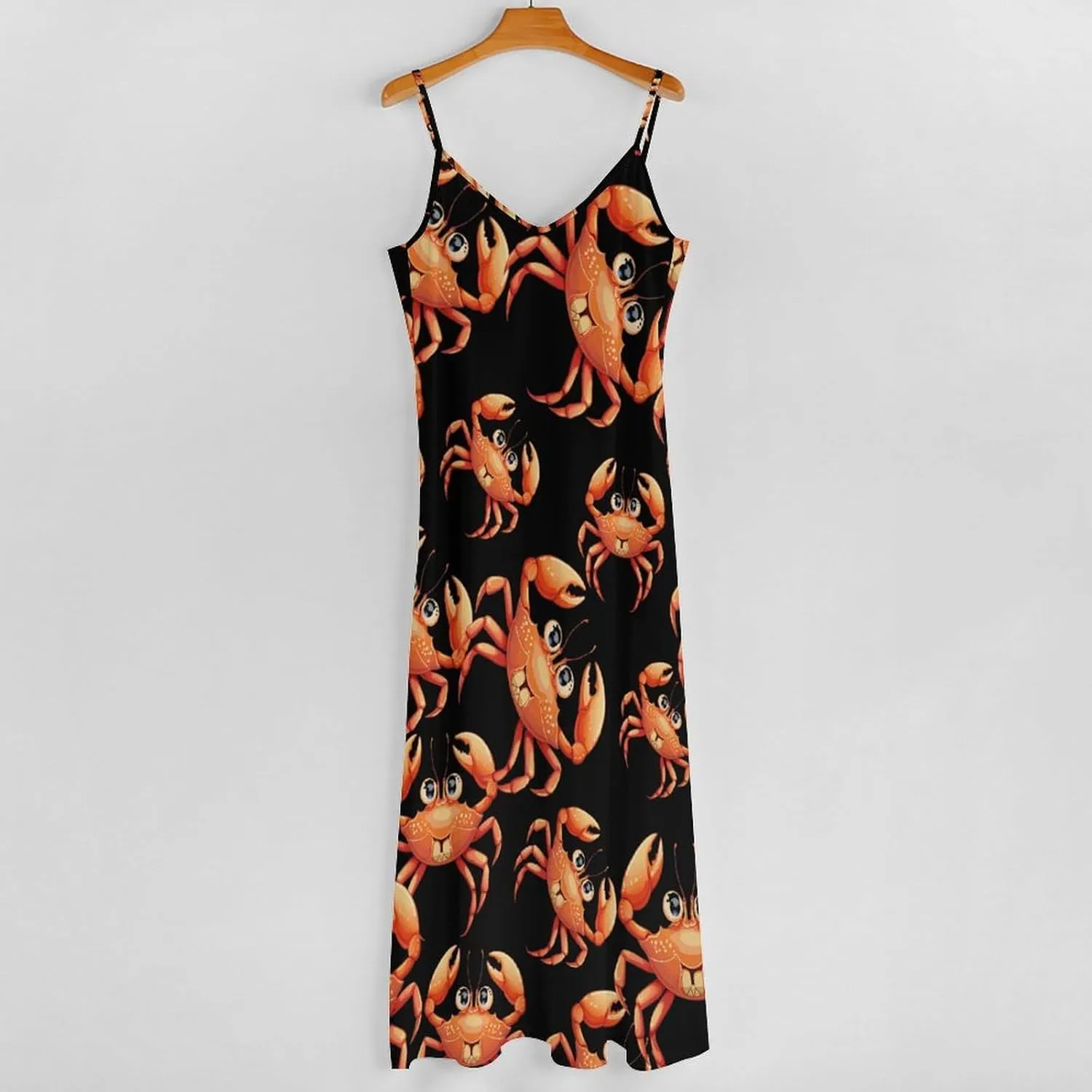 Boston Crab Womens Summer Maxi Dress Casual Spaghetti Strap Sleeveless Sundress