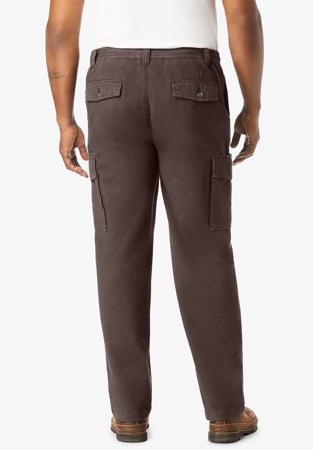 Boulder Creek by Kingsize Men's Big & Tall Renegade Side-Elastic Waist Cargo Pants
