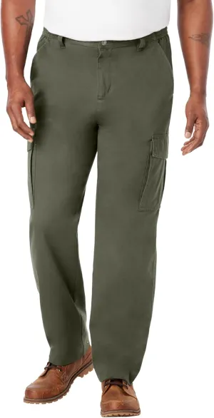 Boulder Creek by Kingsize Men's Big & Tall Renegade Side-Elastic Waist Cargo Pants