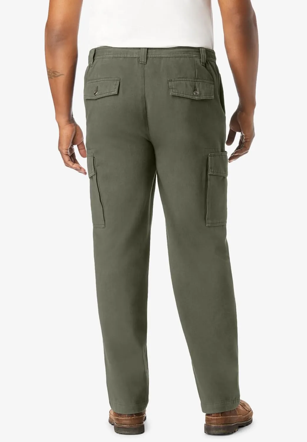 Boulder Creek by Kingsize Men's Big & Tall Renegade Side-Elastic Waist Cargo Pants