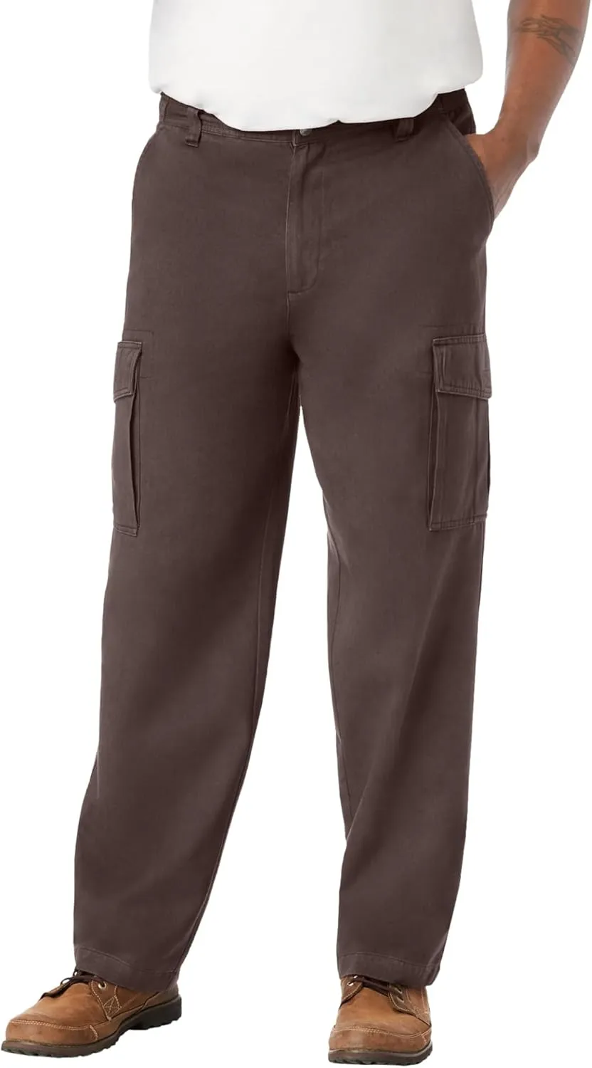 Boulder Creek by Kingsize Men's Big & Tall Renegade Side-Elastic Waist Cargo Pants