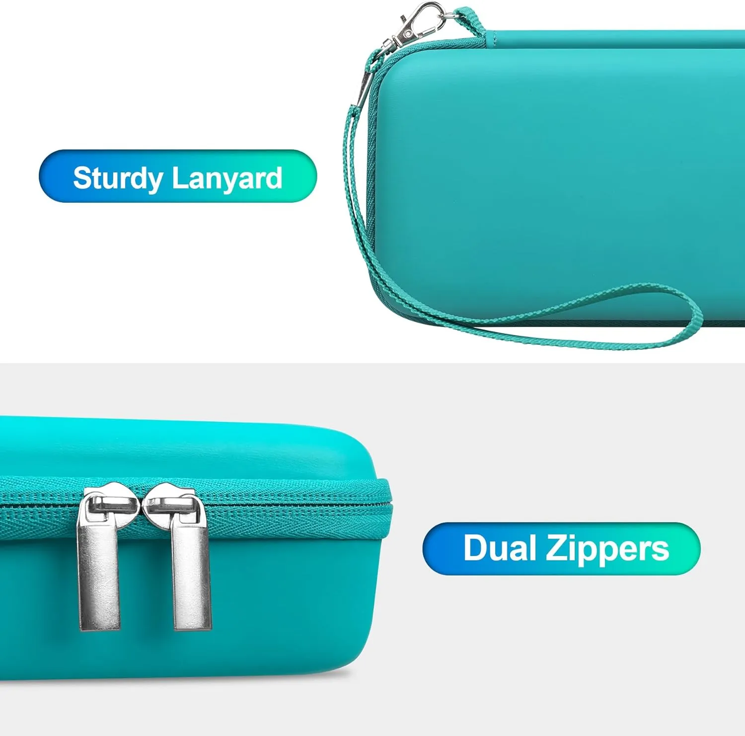 BOVKE Carrying Case for Polaroid Hi-Print 2nd Generation Bluetooth Connected 2x3 Pocket Photo Dye-Sub Printer, Mesh Pocket for Polaroid Hi-Print Paper - 2x3 Paper Cartridges and Cables, Turquoise