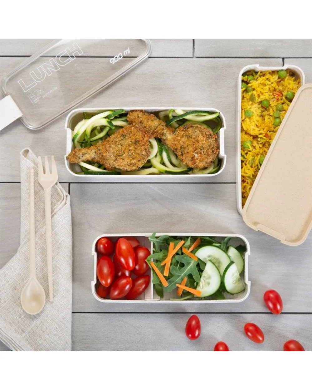 Box Pieces 1 900ML Bento Simplify Beautifully crafted Set Advanced technology 8 Stackable Set Assorted
