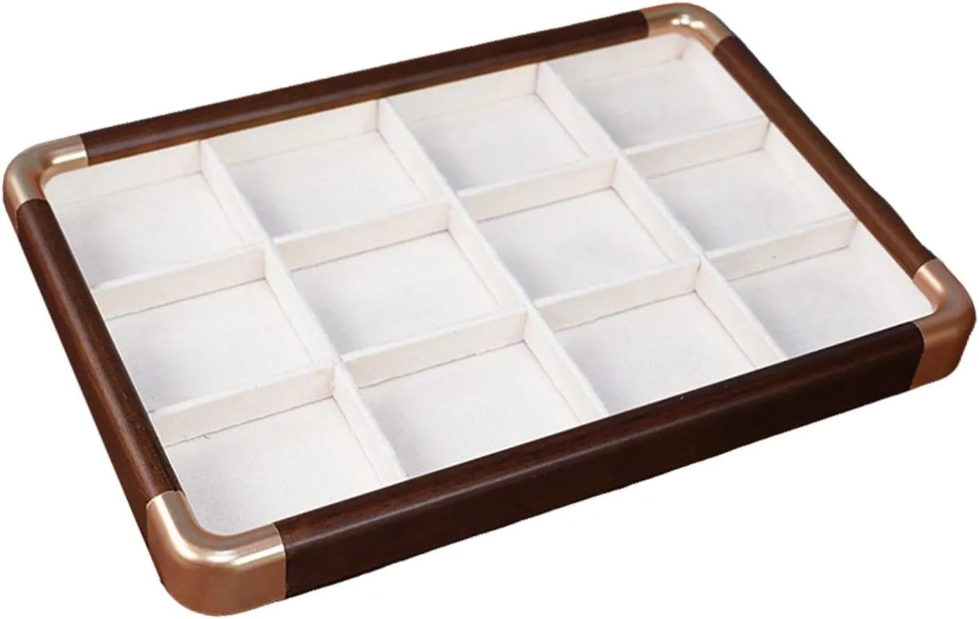 Bracelet Display Organizer Jewelry Tray Lightweight Necklace Container 12 Grid Stackable Bangle Storage for Dresser Store