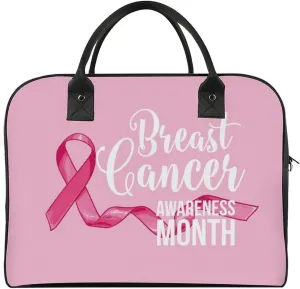 Breast Cancer Awareness Duffle Bag for Travel Crossbody Sports Tote Gym Bag Shoulder Weekender Overnight Bag