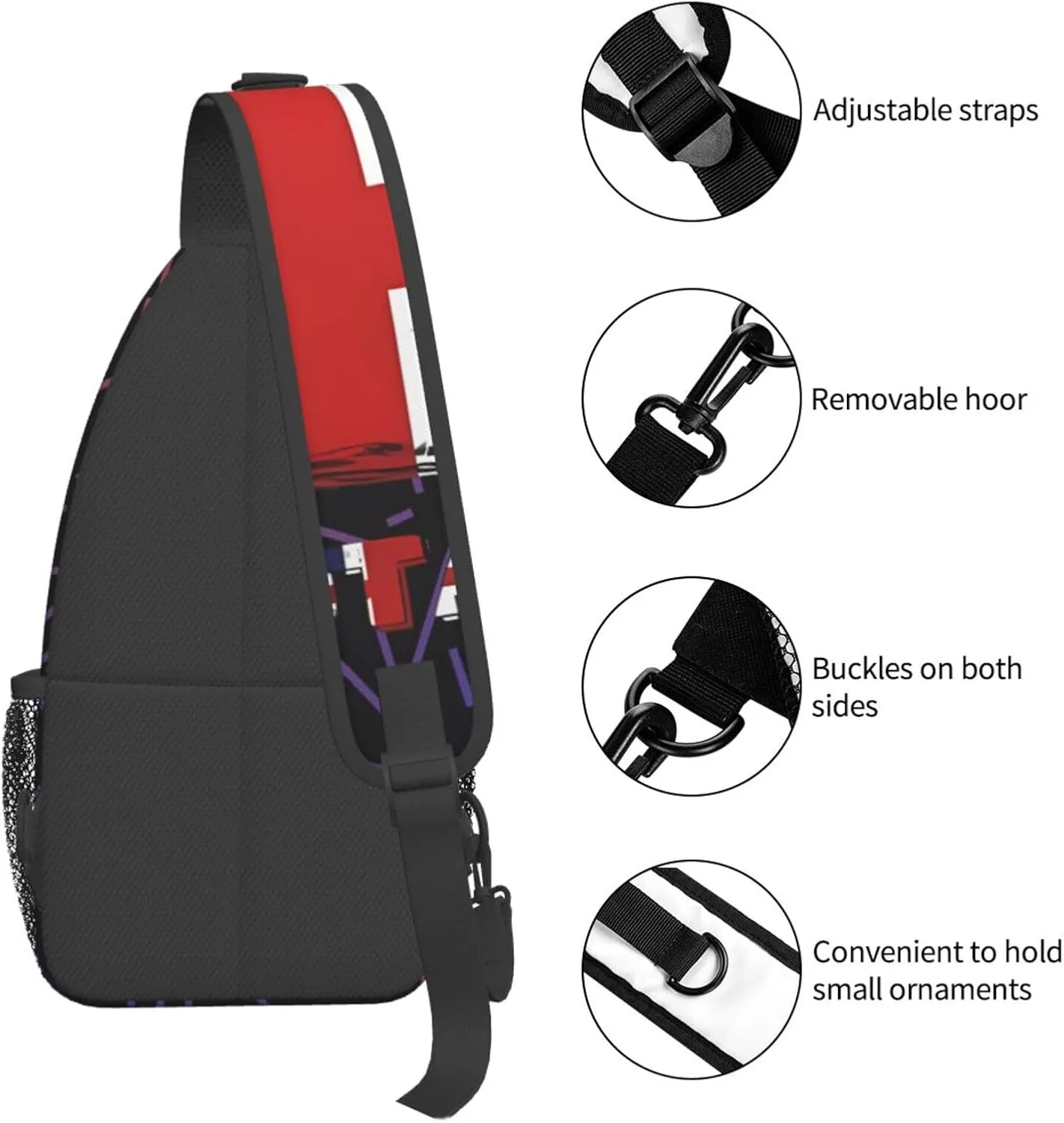 Britain British Uk Crossbody Backpack Chest Shoulder Bag Lightweight One Strap Travel Hiking Daypack