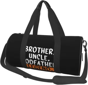 Brother Uncle Godfather Legend Duffel Bag Gym Bag Travel Sports Tote Large Foldable Beach Swim Yoga5