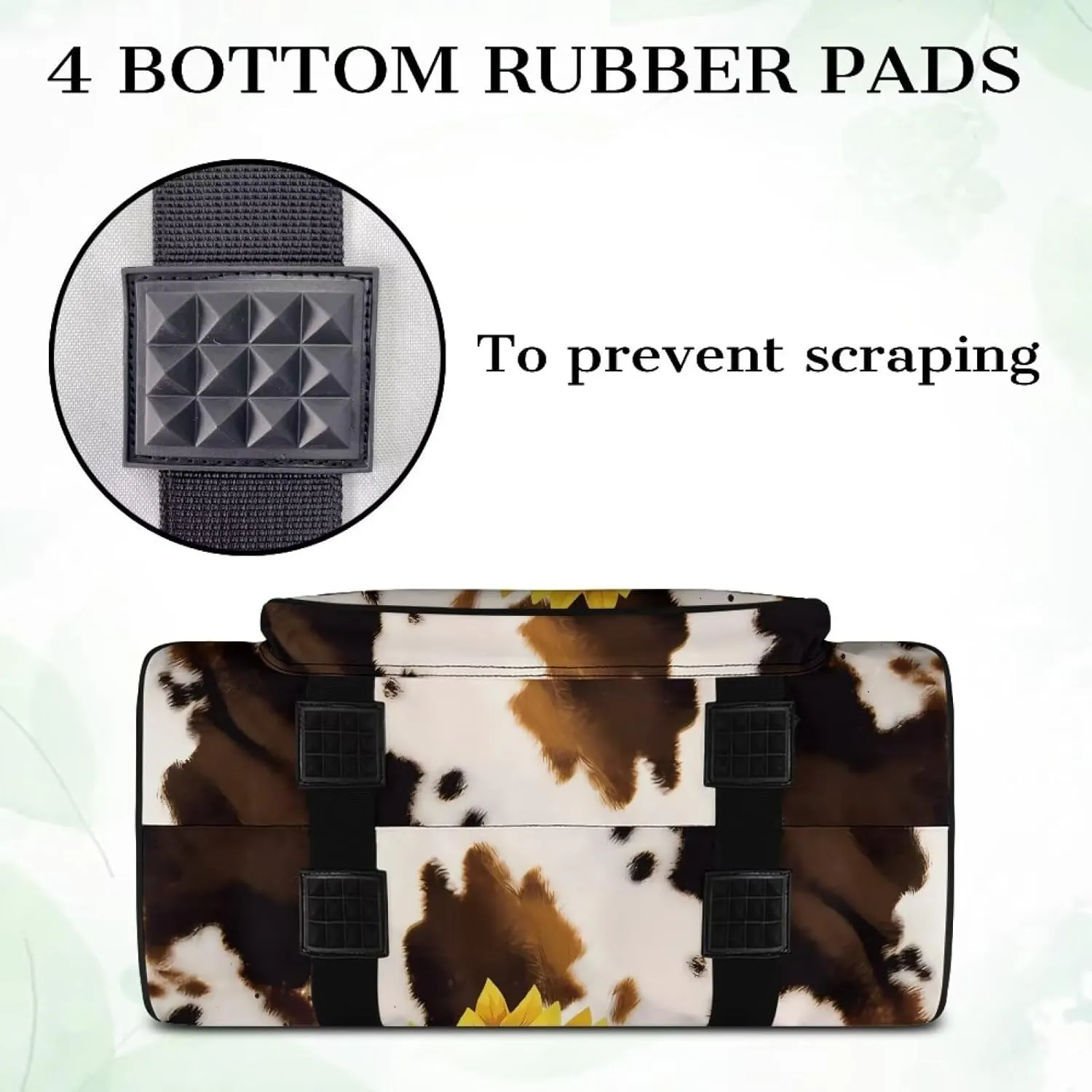 Brown Cow Sunflower Sewing Machine Carrying Case Portable Tote Bag Heavy Padded Sewing Machine Dust Cover Handbag for Sewing Machines