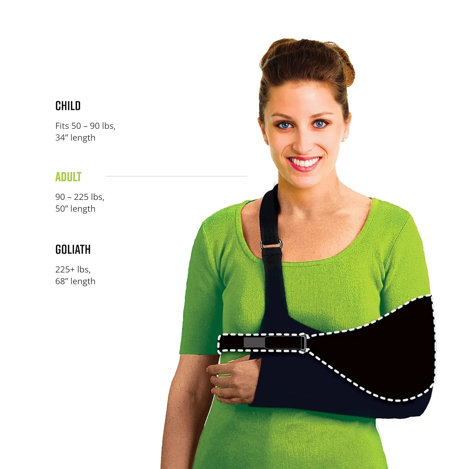 Brownmed - Joslin Sling Swathe - Arm Sling Accessory - Shoulder Stabilizer for Elbow Slings - Immobilizer Strap that Gently Holds the Arm Against the Body - Goliath Adult