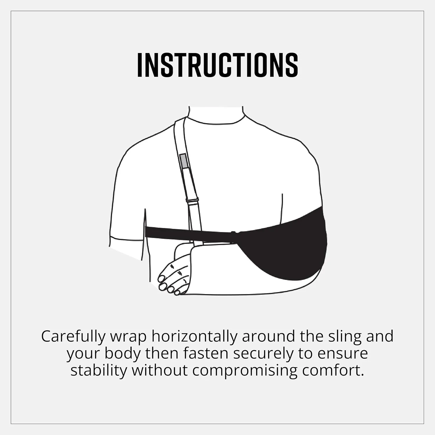 Brownmed - Joslin Sling Swathe - Arm Sling Accessory - Shoulder Stabilizer for Elbow Slings - Immobilizer Strap that Gently Holds the Arm Against the Body - Goliath Adult